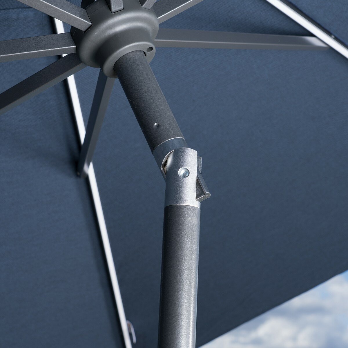 Sunvilla 10呎 LED 戶外遮陽傘 藍色