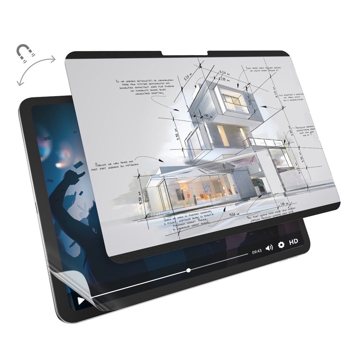MAGEASY EasyPaper Pro 2-in-1 可拆式磁吸類紙膜 適用於 iPad Pro 11吋 2024 M4