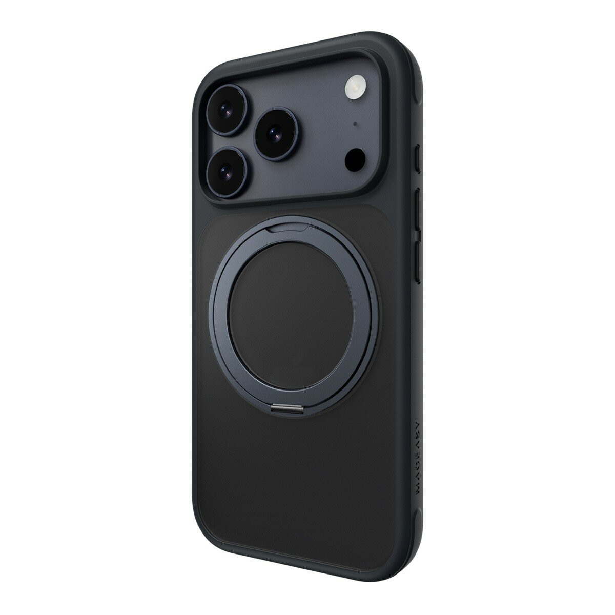 MAGEASY MagStand 360 M 磁吸旋轉支架防摔手機殼 iPhone 17 Pro(午夜) + 鏡頭保護貼Lenz 鈦合金(鈦白) + Vetro 9H 鋼化玻璃保護膜 MAGEASY MagStand 360 M 磁吸旋轉支架防摔手機殼 iPhone 17 Pro(午夜) + 鏡頭保護貼Lenz 鈦合金(鈦白) + Vetro 9H 鋼化玻璃保護膜