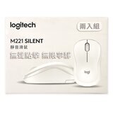 羅技 M221 靜音無線滑鼠 2入 白色