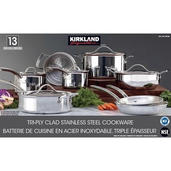 Kirkland Signature 科克蘭 三層結構不鏽鋼鍋具13 件組 Kirkland Signature 科克蘭 三層結構不鏽鋼鍋具13 件組