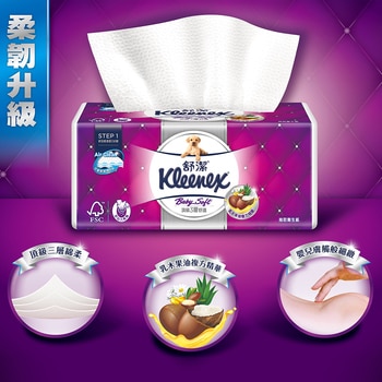 Kleenex 舒潔 三層抽取式衛生紙 110張 X 60入 Kleenex 舒潔 三層抽取式衛生紙 110張 X 60入