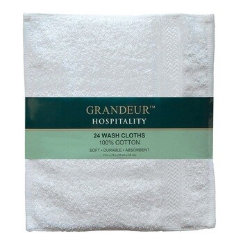 Grandeur 商用純棉純白方巾 33x33公分 24入/組 Grandeur 商用純棉純白方巾 33x33公分 24入/組