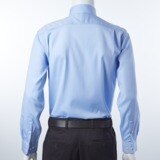 Kirkland Signature 科克蘭 男長袖標準領免燙襯衫 藍色 16 1/2 x 34/35