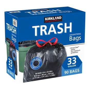 Kirkland Signature 科克蘭 特大強力垃圾袋 124公升X 90入 Kirkland Signature 科克蘭 特大強力垃圾袋 124公升X 90入