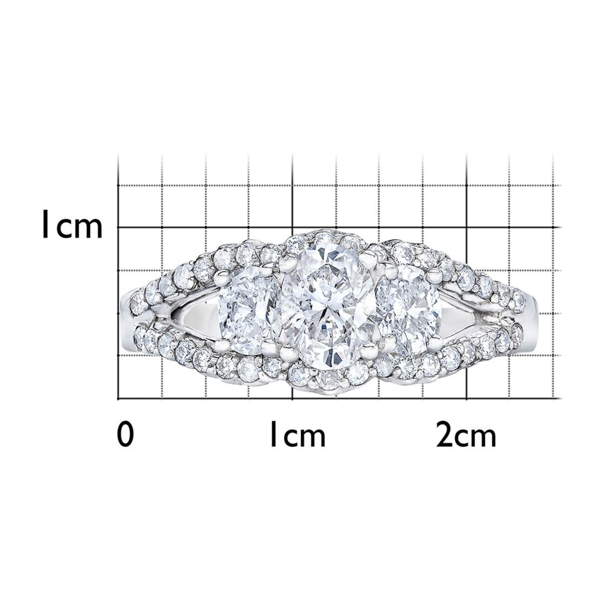 1.45克拉18K白K金 圓形鑽石戒指 VS2/I