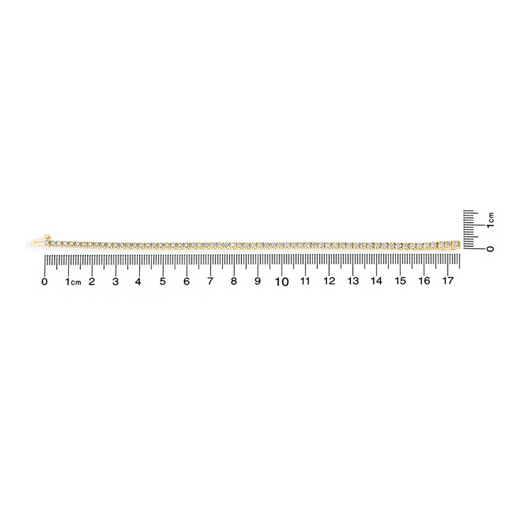 2.00克拉 18K黃K金 圓形鑽石手鍊 VS2/I