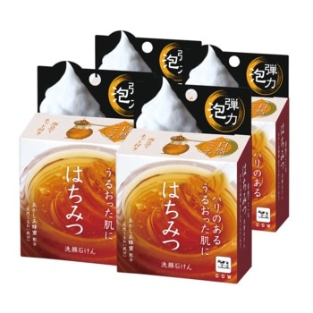 牛乳石鹼 自然派蜂蜜配方洗顏皂 80公克 4入 牛乳石鹼 自然派蜂蜜配方洗顏皂 80公克 4入