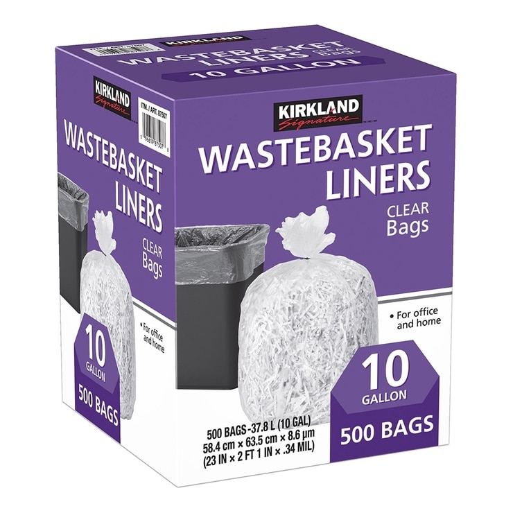 Kirkland Signature 科克蘭 垃圾袋 37.8公升 (58.4 x 63.5cm) 500入 Costco 好市多線上購物