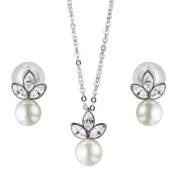 Swarovski 水晶項鍊耳環組 Swarovski 水晶項鍊耳環組
