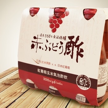 酢屋商店 紅葡萄玄米氣泡醋飲 200毫升 X 12入/組 酢屋商店 紅葡萄玄米氣泡醋飲 200毫升 X 12入/組