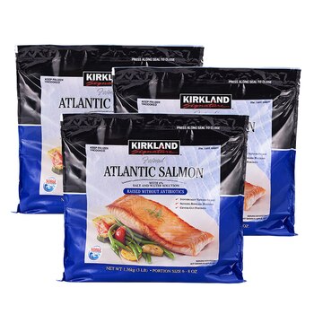 Kirkland Signature 科克蘭 冷凍鮭魚排 1.36公斤 X 3入 Kirkland Signature 科克蘭 冷凍鮭魚排 1.36公斤 X 3入