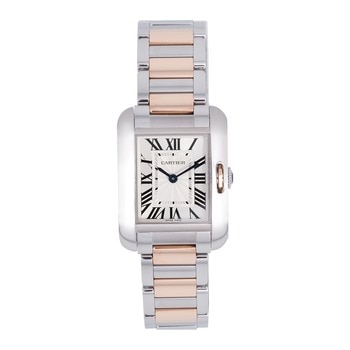 Cartier Tank Anglaise Small Rose Gold and Stainless Steel Ladies Watch W5310036 Cartier Tank Anglaise Small Rose Gold and Stainless Steel Ladies Watch W5310036