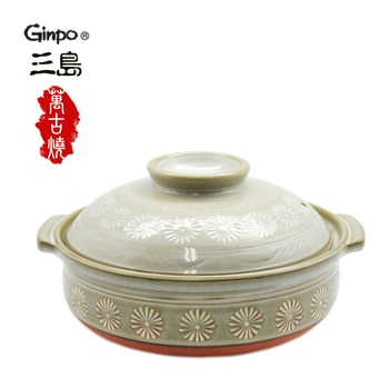 Ginpo 日本萬古燒花三島七號砂鍋 Ginpo 日本萬古燒花三島七號砂鍋