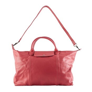 Longchamp Cuir 系列皮革女士手提包 紅 Longchamp Cuir 系列皮革女士手提包 紅