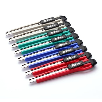 手牌自動鎖定美工刀 9mm (小) 8入/附刀片16入 手牌自動鎖定美工刀 9mm (小) 8入/附刀片16入