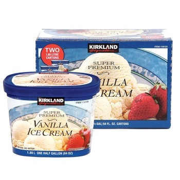 Kirkland Signature 科克蘭 香草冰淇淋 1.89公升 X 2入 Kirkland Signature 科克蘭 香草冰淇淋 1.89公升 X 2入